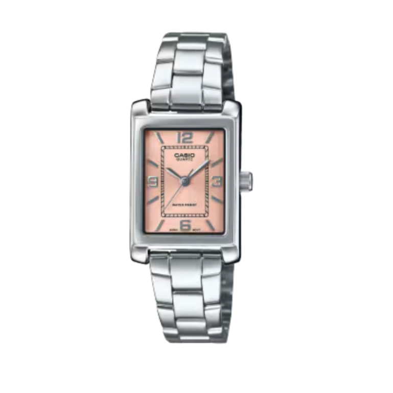 Casio Ladies Ana Tunneau  Pink Face, S/Steel Band Watch