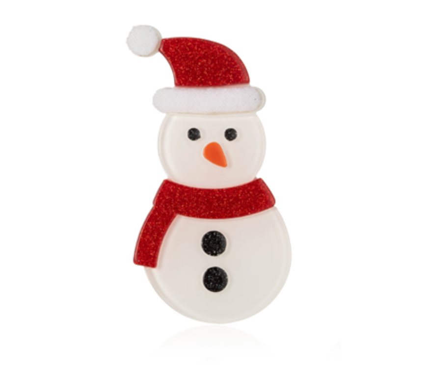 SIA Christmas Snowman Brooch