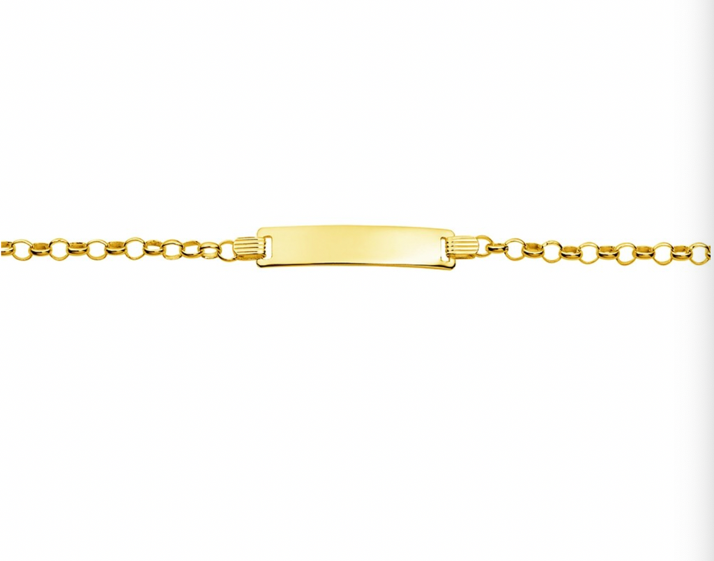 Tiny Treasures Gold Plated Baby ID Plate Bracelet