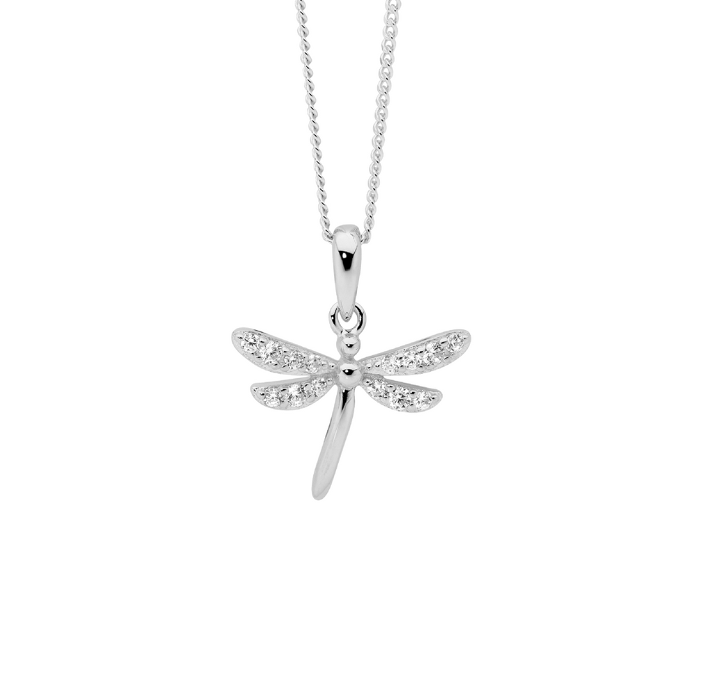 Dragonfly with CZ Pendant - 3 Colours