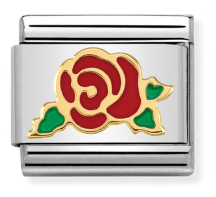 Nature: Red Rose Versailles Gold Charm