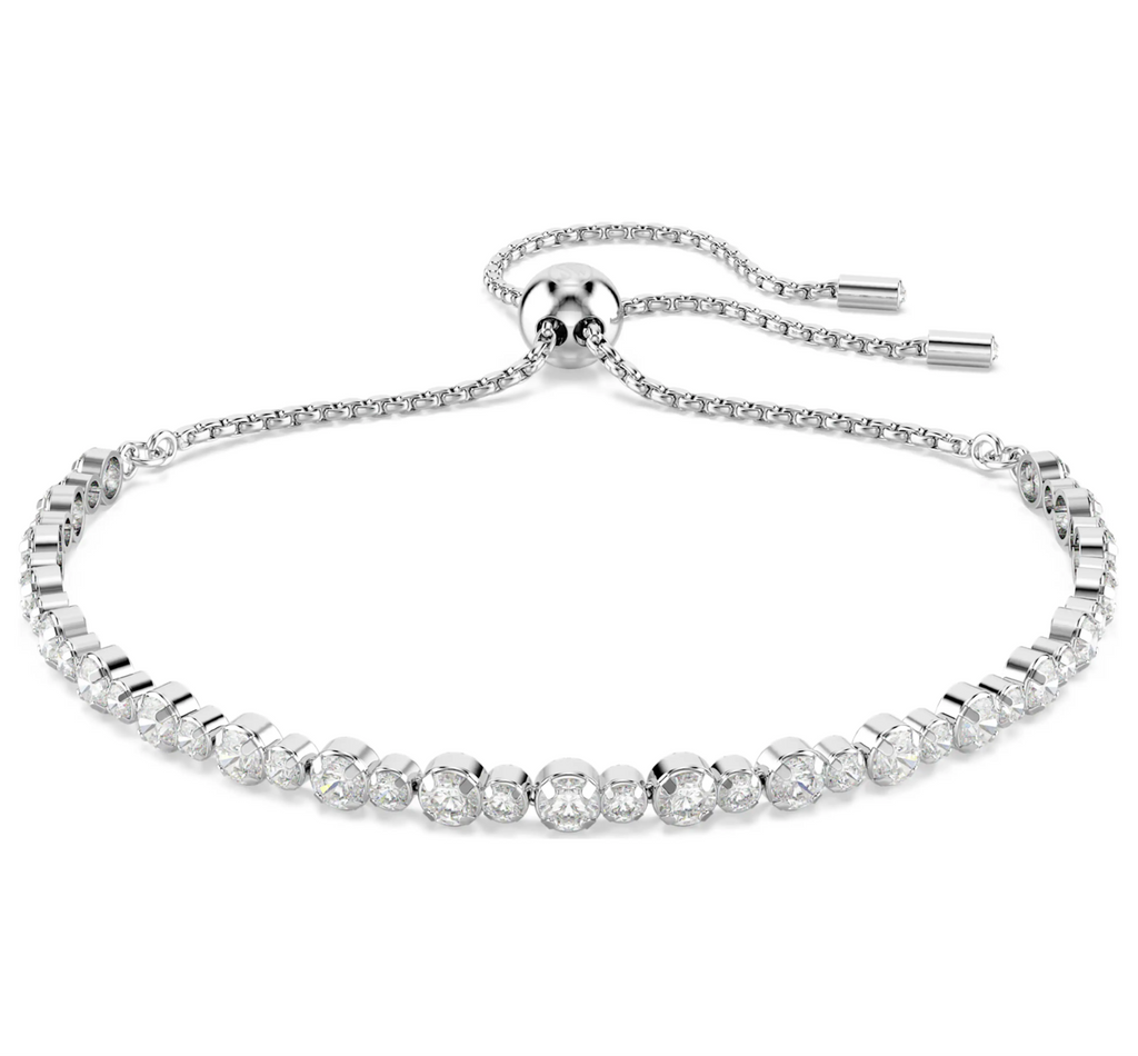 Matrix Round Cut Silver Tennis Bracelet