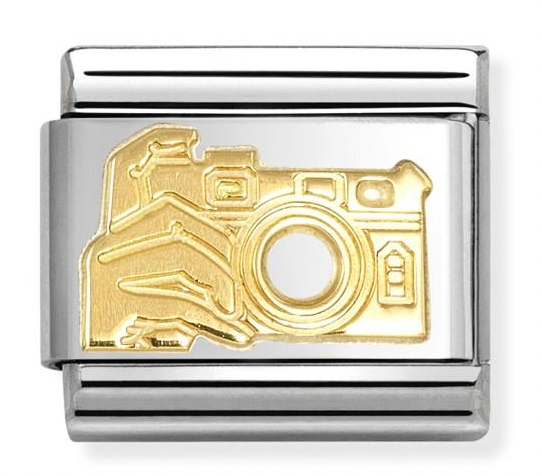 Hobbies - Camera with Hands Gold Charm