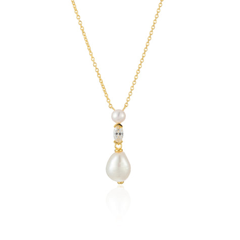 CARA Dolce Freshwater Pearl Gold Necklace