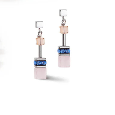 Geocube Iconic Lilac Blue Earrings