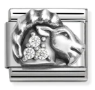 Zodiac - Capricorn with CZ Silver Charm