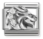 Zodiac - Leo with CZ Silver Charm