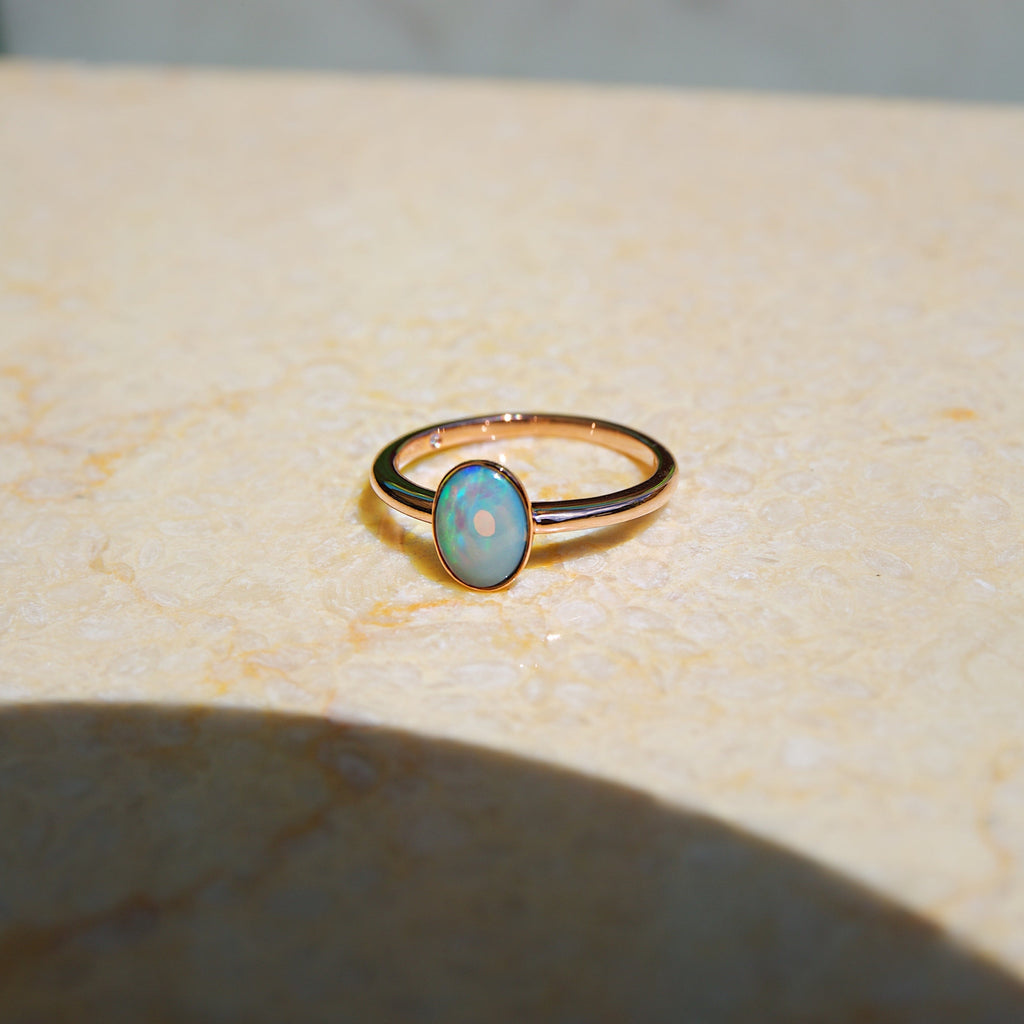 White Opal Ring