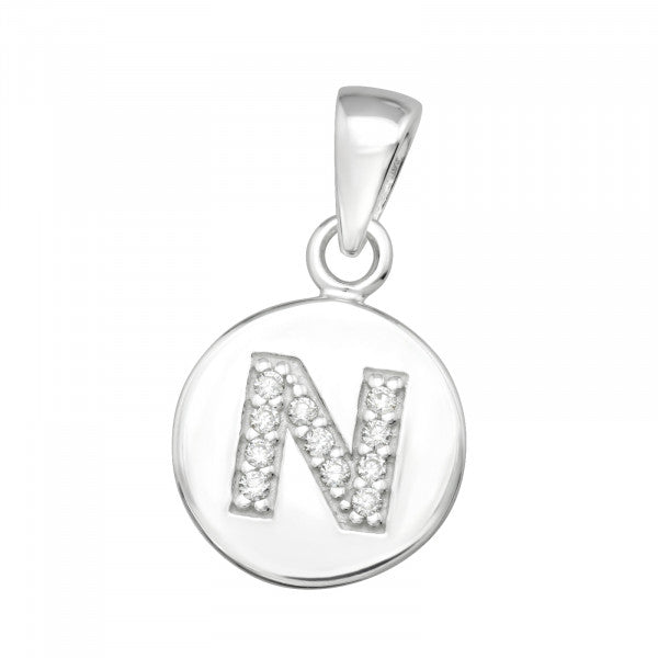 Initial ‘N’ Silver & Gold Pendant