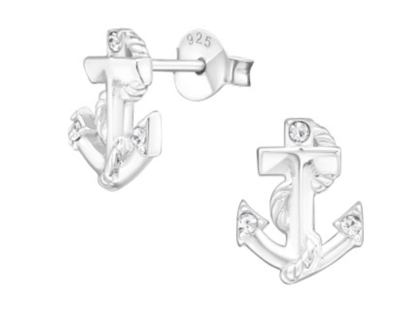 Kids Anchor Stud Earring