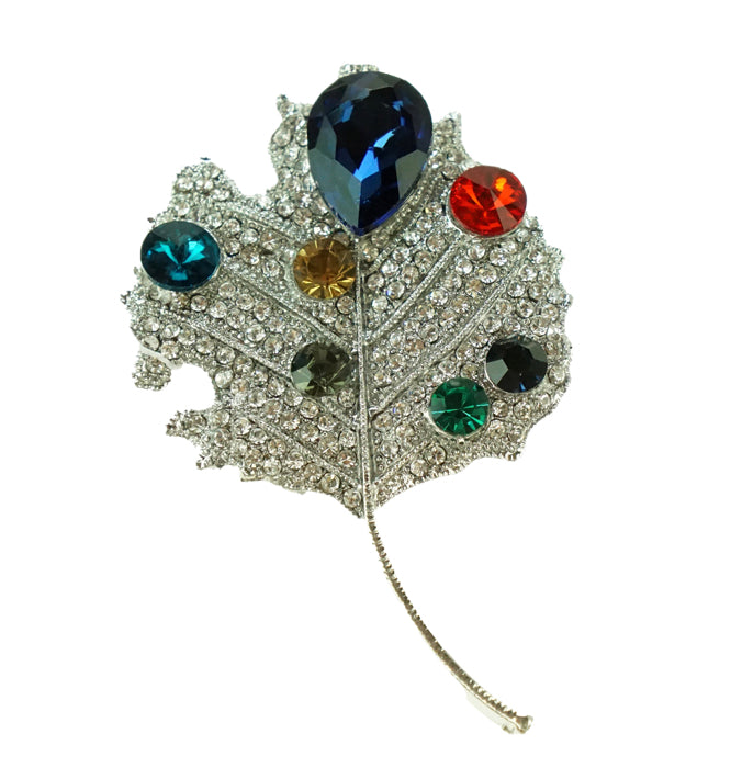 Brooch - Colourful Leaf