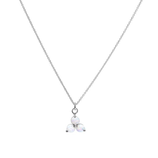 Necklace -  3 Piece White Opalite Pendant