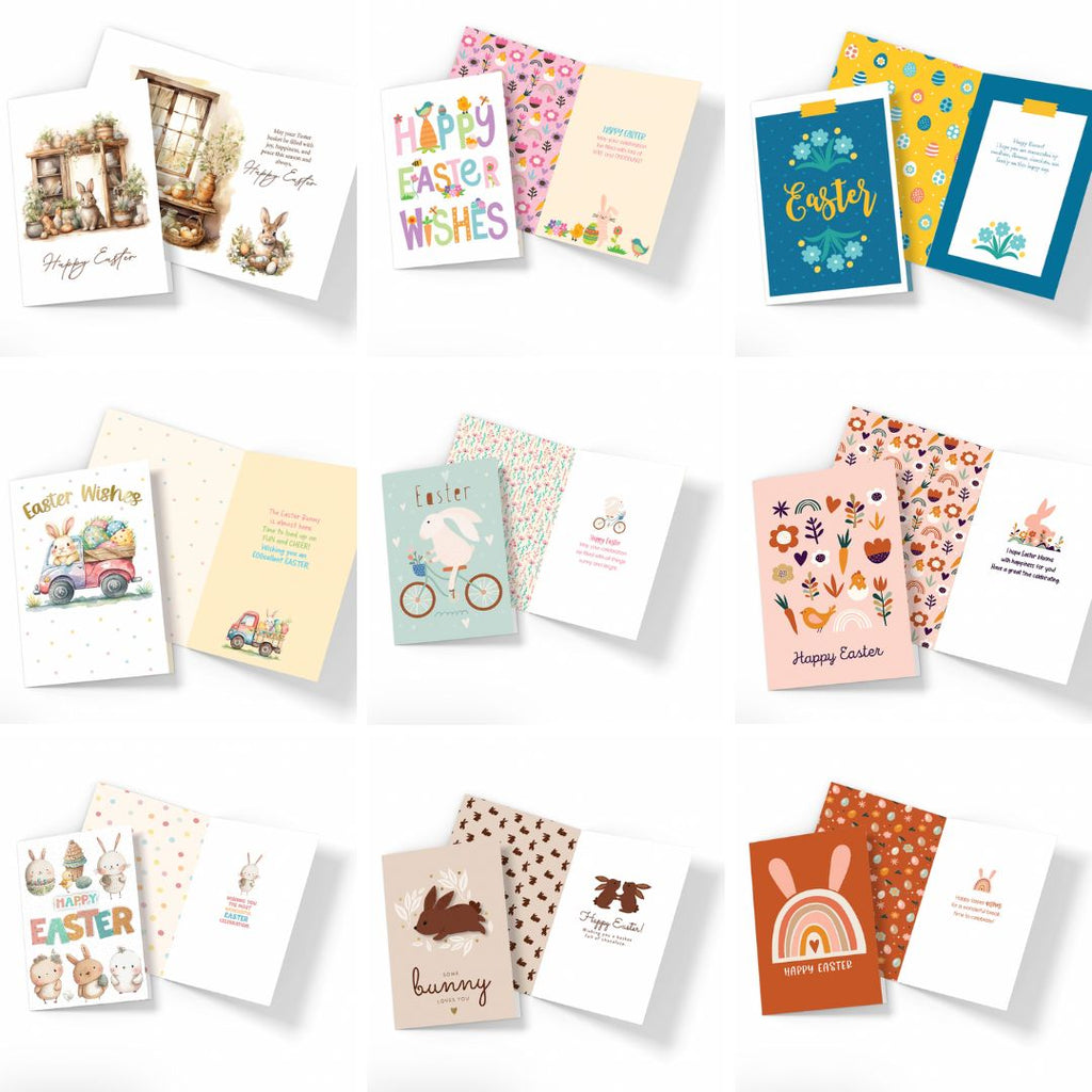 Large Happy Easter Themed Greeting Cards (PRE-WRITTEN)