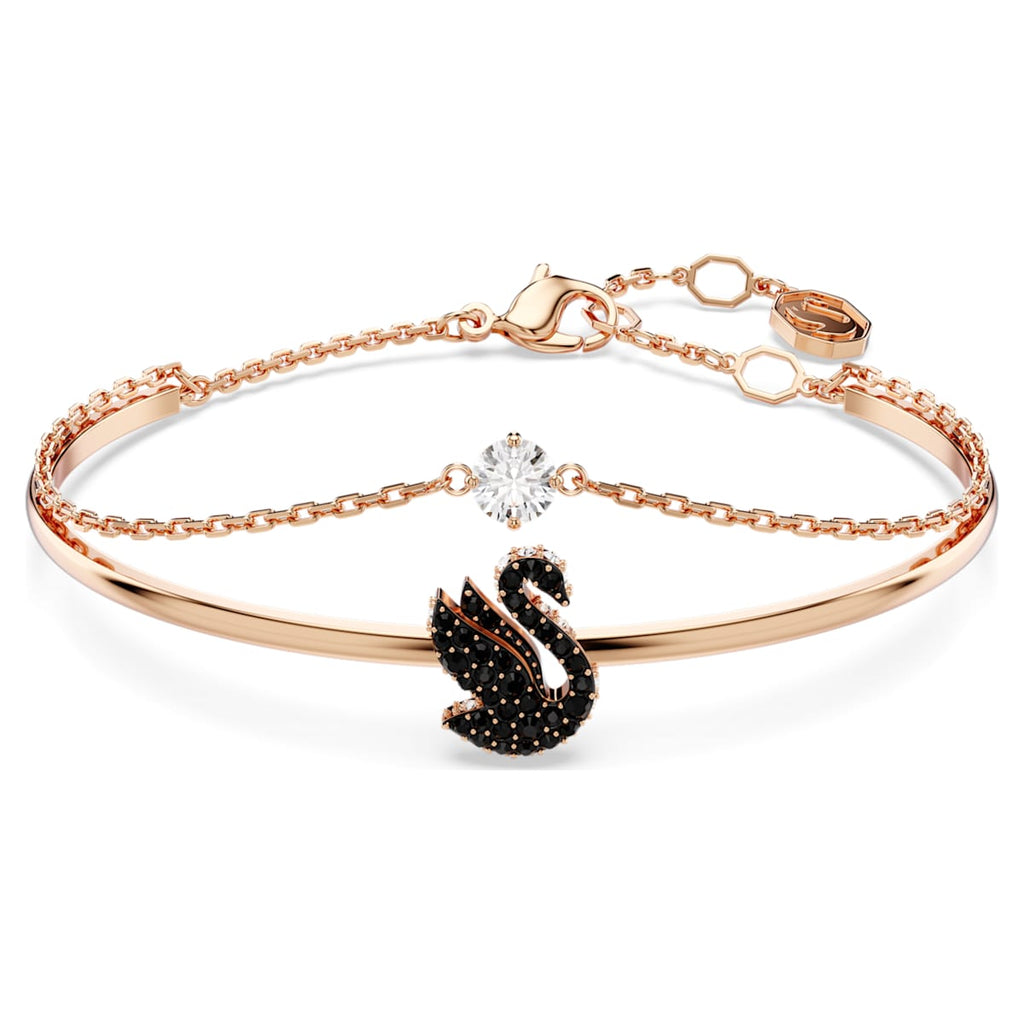 Swarovski Black Swan Rosegold Bangle