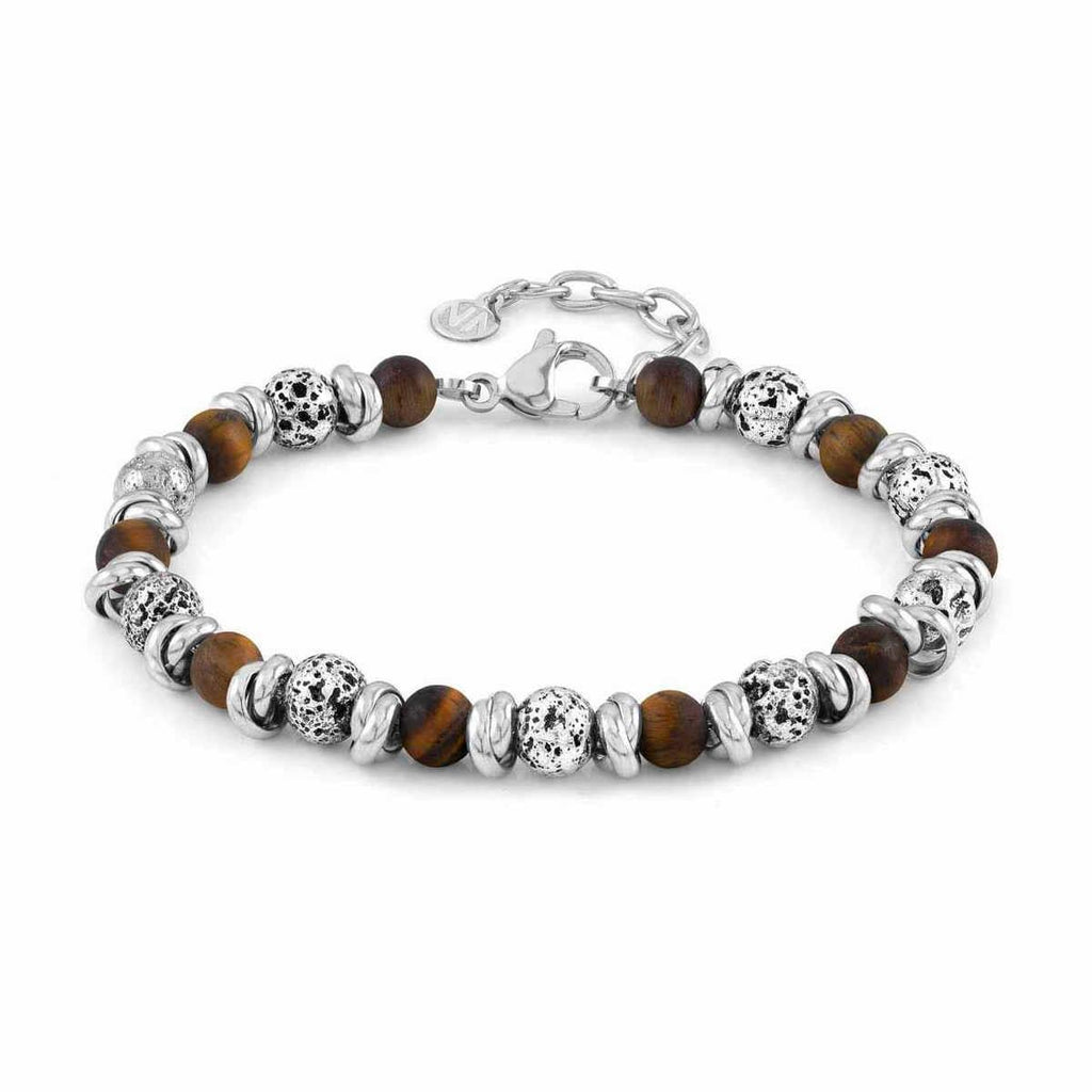 Tiger Eye & Steel Marine Bracelet