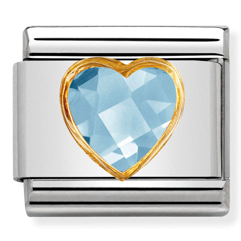 Nomination Blue Heart CZ Charm