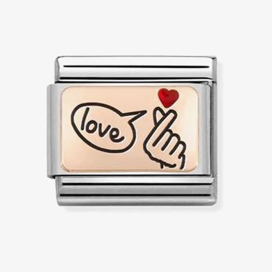 Love - Snap Fingers Love Rosegold Charm