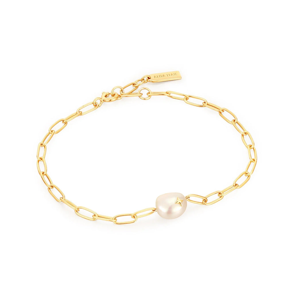 Pearl Power - Pearl Sparkle Chunky Chain Bracelet - 2 colours