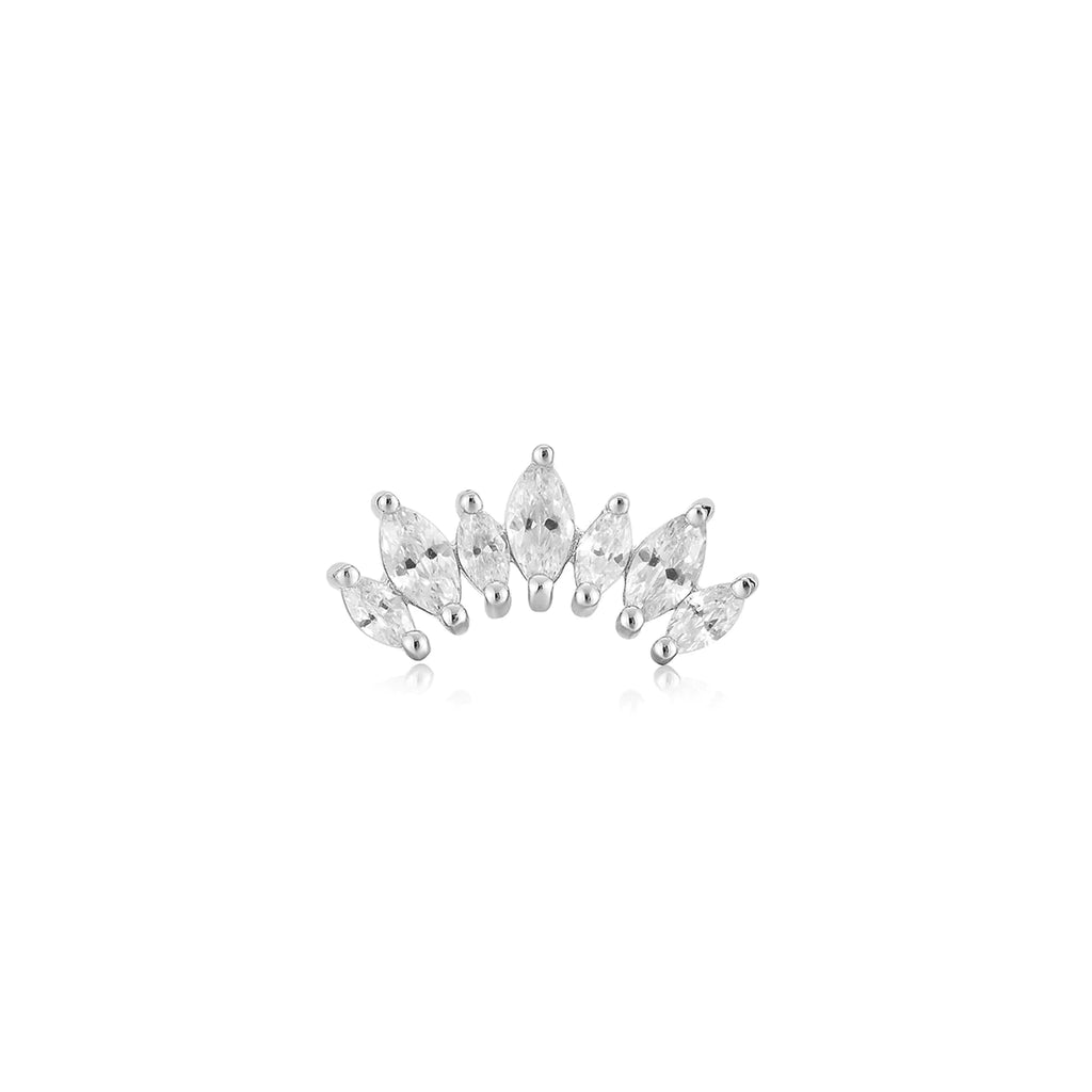 Ear Edit Capsule - Sparkle Marquise Climber Barbell Single Earring - 2 colours