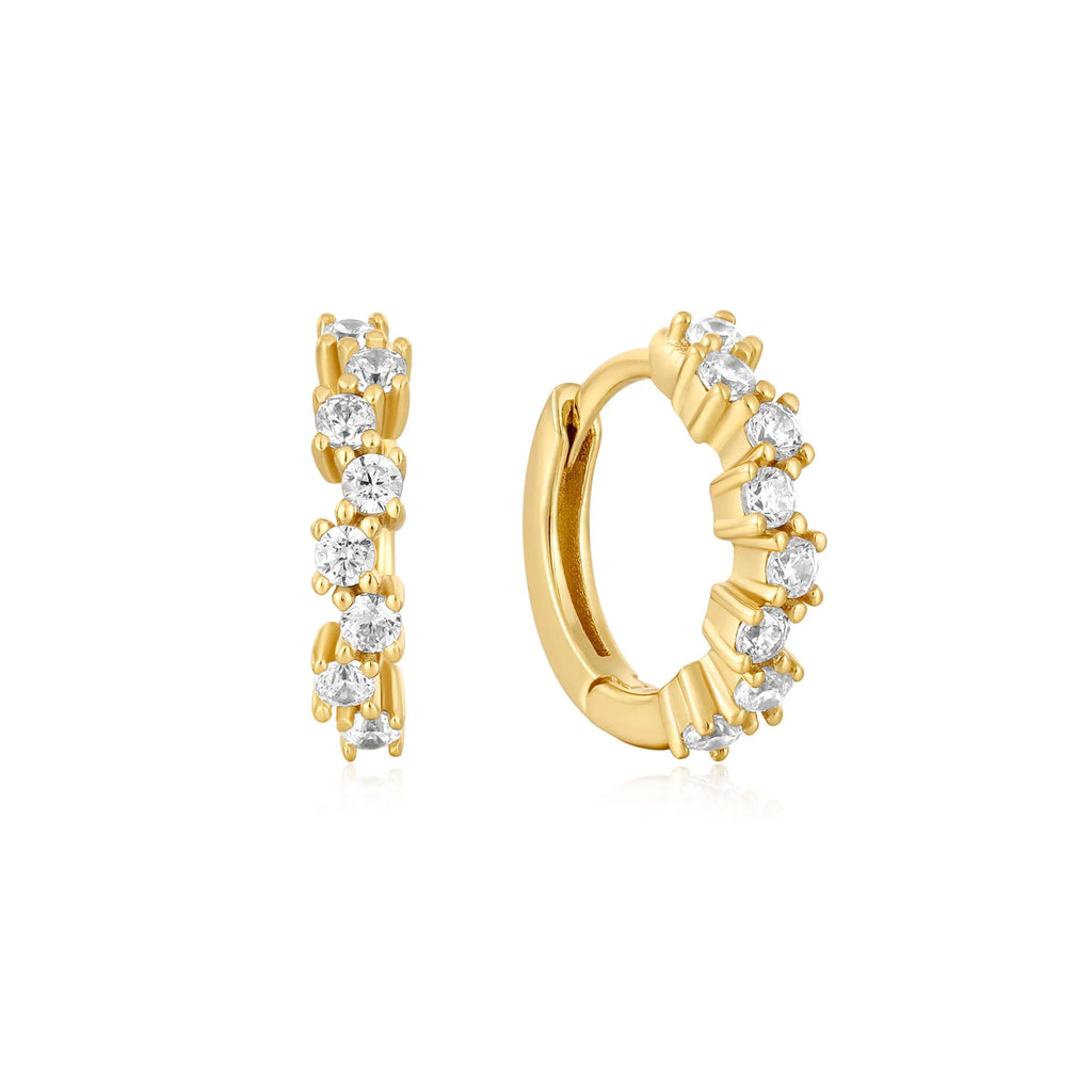 Ear Edit Capsule - Sparkle Cluster Huggie Hoop Earrings