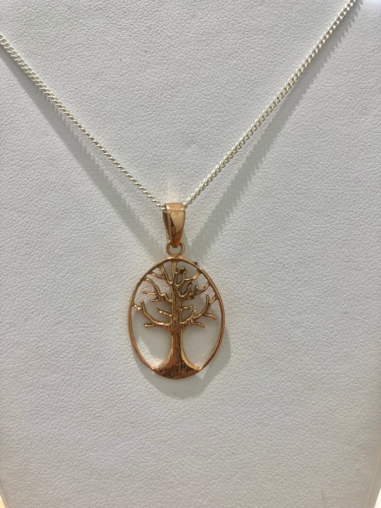 9ct gold tree store of life pendant