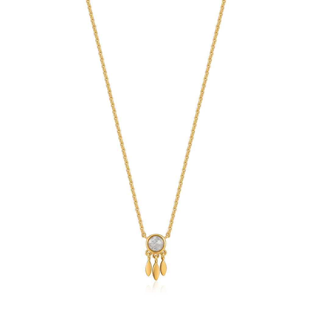 Midnight Fever - Fringe Gold Necklace