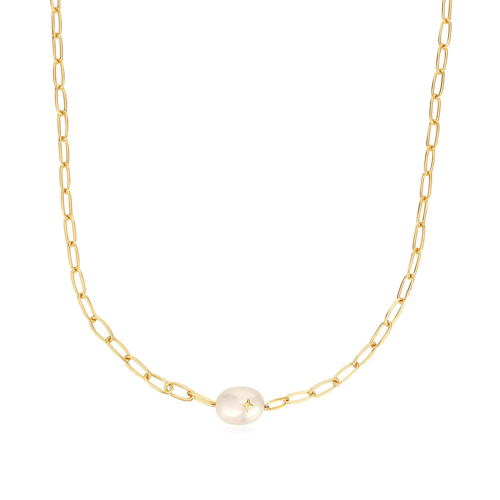 Pearl Power - Pearl Sparkle Chunky Chain Necklace - 2 colours