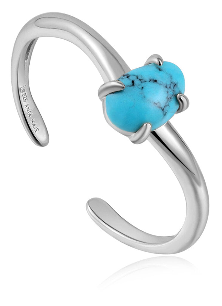 Making Waves - Turquoise Wave Adjustable Ring - 2 colours