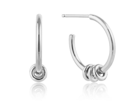 Modern Minimalism - Silver Modern Hoop Earrings