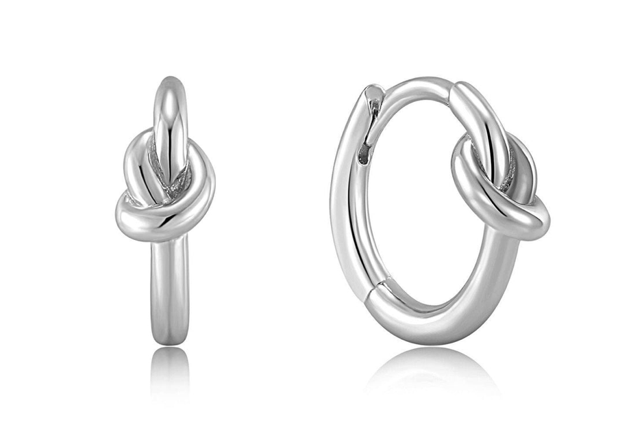 Forget Me Knot  - Huggie Hoop Earrings