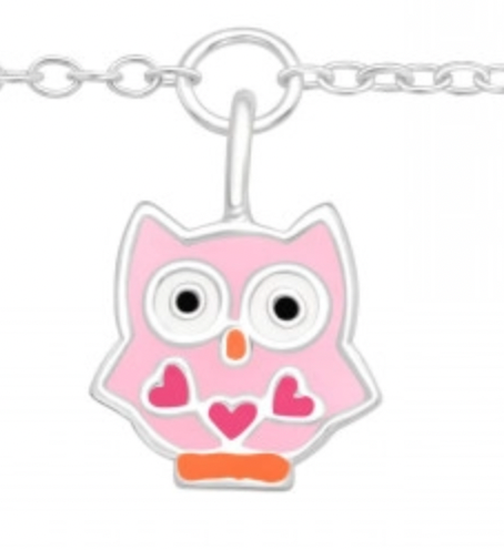 Kids Pink Owl Bracelet