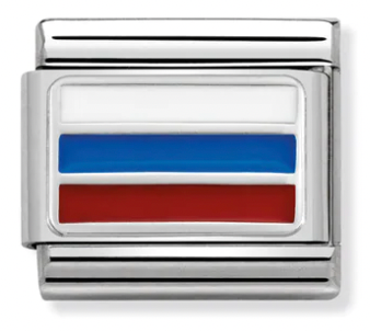 Flag - Russia Silver Flag Charm