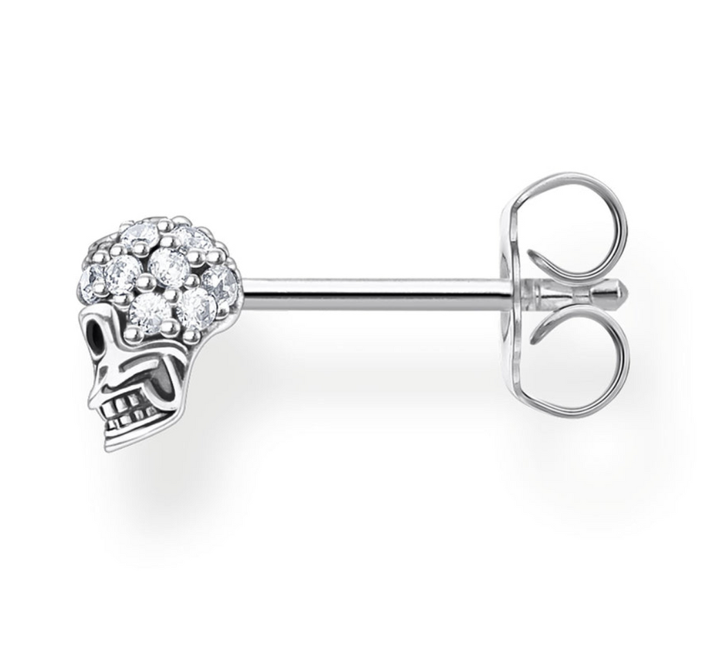 Diamond skull hot sale earrings