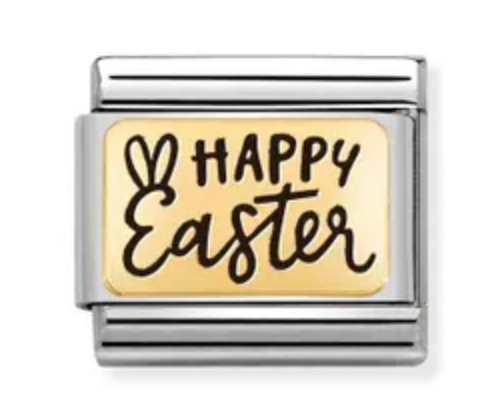 Easter - Happy Easter Gold Charm