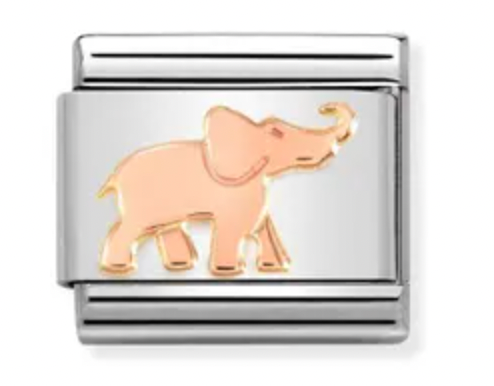 Rose gold elephant deals charm